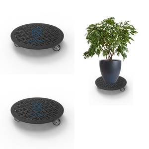 Metal <strong>Plant</strong> Caddy With <strong>Wheels</strong> Heavy-duty Wrought Iron Rolling <strong>Plant</strong> <strong>Stands</strong> With Casters - Product Image 4