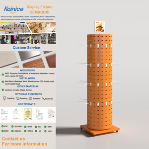 Exhibidor Metálico Giratorio de 360° Kainice con Ganchos para Colgar Dulces, Bocadillos, Galletas, Carne Seca en Bolsas, para Supermercados - Product Image 2