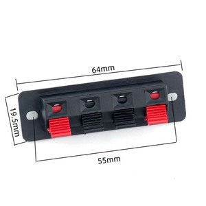 Cantell Tamaño 64X19.5mm 4Pin <span class=keywords><strong>Clip</strong></span> de resorte Placa de terminales de altavoz 4 puertos <span class=keywords><strong>Binding</strong></span> Post Connector Socket - Product Image 5