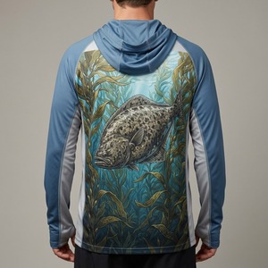 Camisa de Pesca Personalizada para Hombre con Capucha, Protección UV UPF 50+, Secado Rápido, Transpirable, Poliéster, Sudadera Ligera para Pesca al Aire Libre - Product Image 5