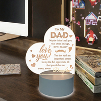 Lampe de bureau LED 3D moderne à illusion d'optique, forme cœur, mini veilleuse en acrylique blanc chaud, contrôle tactile, à brancher pour chambre à coucher