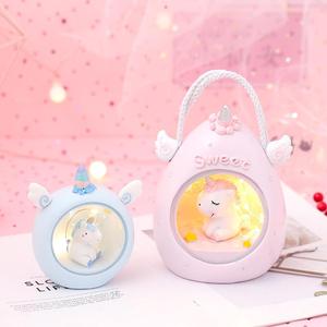 Base de lámpara de luz Led 3d con dibujos de unicornios para niños, luz de noche, decoración de escritorio - Product Image 4