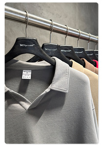 เสื้อสเวตเชิ้ตคอปกโปโลผู้ชายผ้าฝ้าย 100% แบบไม่มีกระดุม คุณภาพสูง สั่งทำได้ หนานุ่ม ทรงโอเวอร์ไซส์ ขายส่ง - Product Image 4
