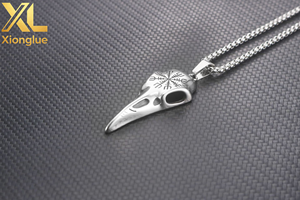 Collier Pendentif Oiseau Géométrique Animalier Viking Plaqué Or 18K Or 10K Style Hiphop - Product Image 4