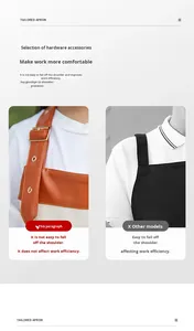 Kids Apron Custom Logo Leather Material Canvas Fabric Durable Waterproof Stain-Resistant for Painting Family Cooking Training - Product Image 6
