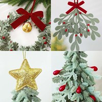 Nouveaux ornements de Noël populaires pour la porte, couronnes de Noël suspendues pour cheminée, décorations de Noël