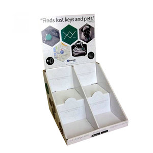 Thời trang tùy chỉnh các tông sóng Countertop hiển thị PDQ kệ với lưới bán lẻ thân thiện với môi có thể gập lại hiển thị giá - Product Image 3