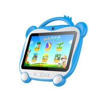 Tablette éducative pour enfants 7 pouces MQ733-M10, 32 Go de stockage, écran tactile capacitif, caméra frontale, étui singe pour enfants