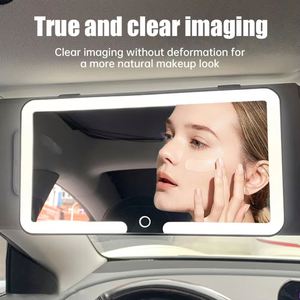Wholesale Car Interior <b>Mirrors</b> Visor Plate <b>LED</b> HD Touch Screen <b>Makeup</b> <b>Mirror</b> Rechargeable Type-C Charging Portable Universal - Product Image 2