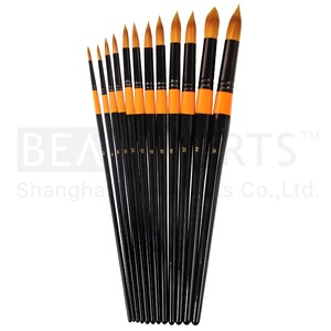 Ensemble de pinceaux ronds en <span class=keywords><strong>acrylique</strong></span>, poils synthétiques, pinceaux de <span class=keywords><strong>peinture</strong></span> à Long manche, parfaits pour l'<span class=keywords><strong>acrylique</strong></span>, l'huile, l'aquarelle - Product Image 3