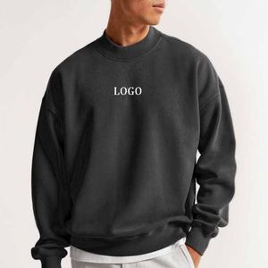 Sweat-shirt en molleton français OEM, logo personnalisé, pull à capuche pour homme, sweat-shirt à épaules tombantes, sweat-shirt pour homme - Product Image 2