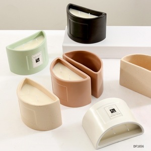 Tùy chỉnh qua biên giới handmade mặt trăng hình nến <span class=keywords><strong>container</strong></span> Ins hương liệu cup rỗng cup gốm nến có thể tùy biến - Product Image 5