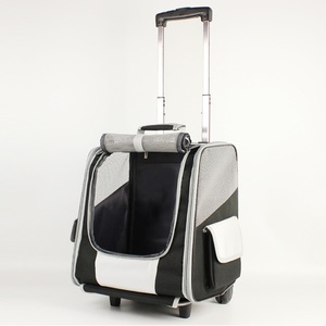 Airline Approved Mesh Breathable Travel Roll Trolley Dog Cat <strong>Backpack</strong> <strong>Wheels</strong> Pet Carrier With <strong>Wheels</strong> - Product Image 1