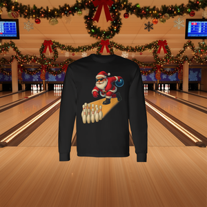 Camiseta de manga larga de Navidad Santa Bowling - Product Image 3