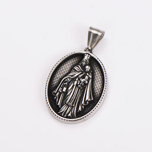 Medalla de la Virgen del <span class=keywords><strong>Carmen</strong></span>, Virgen María, Religiosa, Cristiana, Católica, Colgante de Acero Inoxidable, Joyería de Moda, Collar, Venta al por Mayor - Product Image 2