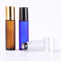 Flacon roll-on en verre transparent, bleu ou brun de 5 ml, 10 ml, 15 ml pour huiles essentielles – Fabrication chinoise