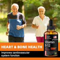 Gouttes liquides de vitamine B12 de qualité supérieure 5000 mcg 60 ml – Complément alimentaire quotidien pour adultes – Marque privée OEM
