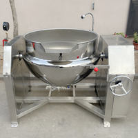 Marmite de cuisson compacte inclinable de 100 L à double enveloppe chauffante pour cuisine centralisée, restaurant, préparation de soupes, currys et sauces, en acier inoxydable 304