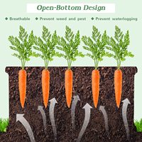 Jardinière pour plantes de patio extérieur, jardinière de légumes à fleurs, lit de jardin surélevé en plastique HDPE