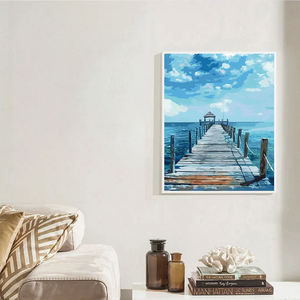 成人数字DIY绘画海栈桥图片油画套装数字风景绘画 - Product Image 2