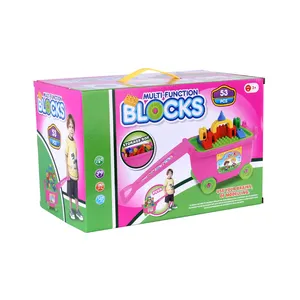 Hand carts boys girls kids multi-function diy building blocks bricks puzzle game for sale