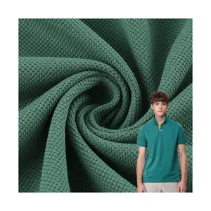 Vente en gros de nouveau design 100% coton piqué polo textile tricoté jersey unique tissu piqué pour polo uniforme scolaire