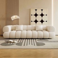 Juego de Sofás de Tela de Diseño Europeo Moderno y Lujoso, Seccional de 2 Plazas para Apartamento y Villa