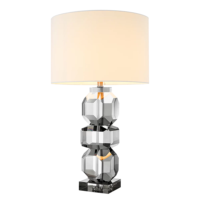 Lampe de bureau LED réglable en cristal fumé, design moderne et élégant, haut de gamme, pour salon, chambre, canapé, bureau, salle de thé