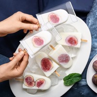 Boîtes à macarons en plastique PET recyclable en stock, boîtes à sucettes glacées carrées transparentes, emballage pour crème glacée, fruits, noix, sushi