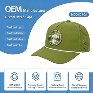 Flat Brim Blank 6 Panel Baseball Snapback Laser Hole Custom Trenches Hydro <b>Waterproof</b> Perforated Cap <b>Hat</b> - Product Image 1