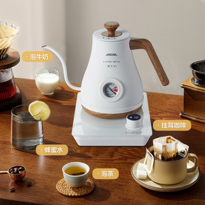 JACAL Electric <b>Kettle</b> Gooseneck White 1.2L <b>Temperature</b> <b>Control</b> For Coffee Tea Making - Product Image 1