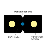 Cable de Fibra Óptica de la Marca OWIRE, Rollo de 1000 Metros, 3 mm 4 mm, g657a, frp, lszh, ftth, Cable de Fibra Óptica de Núcleo de Descenso