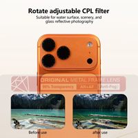 Nouveau film de protection mat rotatif avec filtre Eagle Eye et lentille intégrée pour iPhone 17 18 Pro Max, dureté 9H, haute transparence, revêtement AR