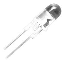 Diode LED ronde haute puissance 5 mm 0,5 W à montage traversant IR 850 nm 30° 2 broches transparente DIP Tension de fonctionnement 1,3-1,5 V