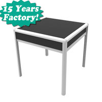 Table de réception pliable en alliage transparent blanc pour salon professionnel 1x1x0.3M HB-CHE HEBANG