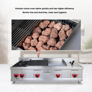 Plancha de gas comercial profesional Freidora Hamburguesa Acero inoxidable Filete Planchas Horno de combinación de gas - Product Image 4