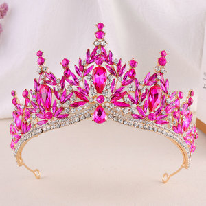 QS Nouvelle Coiffe Baroque Européenne et Américaine, Couronne de Strass de <span class=keywords><strong>Luxe</strong></span> en Cristal, Tiara de Mariée pour Femme - Product Image 4