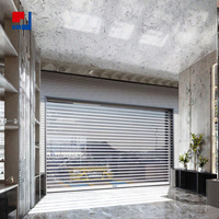Porte roulante automatique de sécurité en aluminium pour atelier, vente en gros du fabricant, volet roulant transparent en polycarbonate cristal