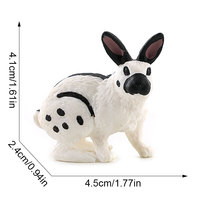 Figurine d'animal en PVC massif, lapin blanc, pour scènes de maison arctique, décoration de paysage, jouet de simulation transfrontalier, figurine de maternité