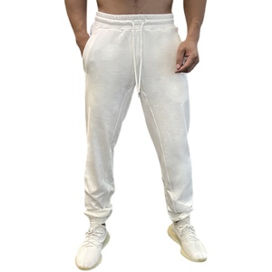 Pantalon décontracté pour homme 100 % polyester, mi-lourd, coupe large, avec cordon de serrage, taille élastique, couleur unie, respirant, écologique, séchage rapide - Product Image 2