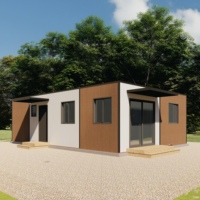 Vente chaude 2026-2027 Maison modulaire Villa préfabriquée Maison conteneur en kit Mur vitré Panneau imitation bois Hôtel-restaurant de villégiature