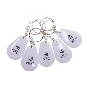 Programmable Waterproof 13.56Mhz NFC NTAG213 UID Changeable RFID Keychain Hotel Epoxy Tag