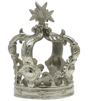 Couronne en métal mariée luxe reine et roi couronne décorative qualité supérieure décor de maison et de table couronne en aluminium
