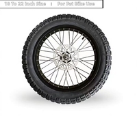 Set Roda Motor Sepeda Berkualitas Tinggi, Velg Aluminium Depan dan Belakang 20 Inch, Ban Multi-Terrain 4.5 Fat dengan Ban Dalam.