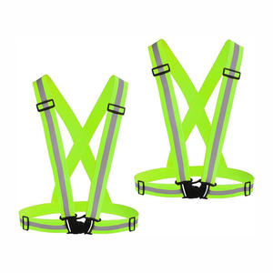 USB <b>Rechargeable</b> <b>LED</b> <b>Light</b> Vest High Visibility Customizable Logo Nylon Polyester Running Gear Jacket Adjustable Reflective - Product Image 1