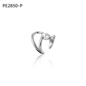 Amy Amy Hollow Heart Twisted Knot <b>Cuff</b> Earring <b>Silver</b> Plated Women's Fashion Geometric Party Jewelry PE2850 - Product Image 1