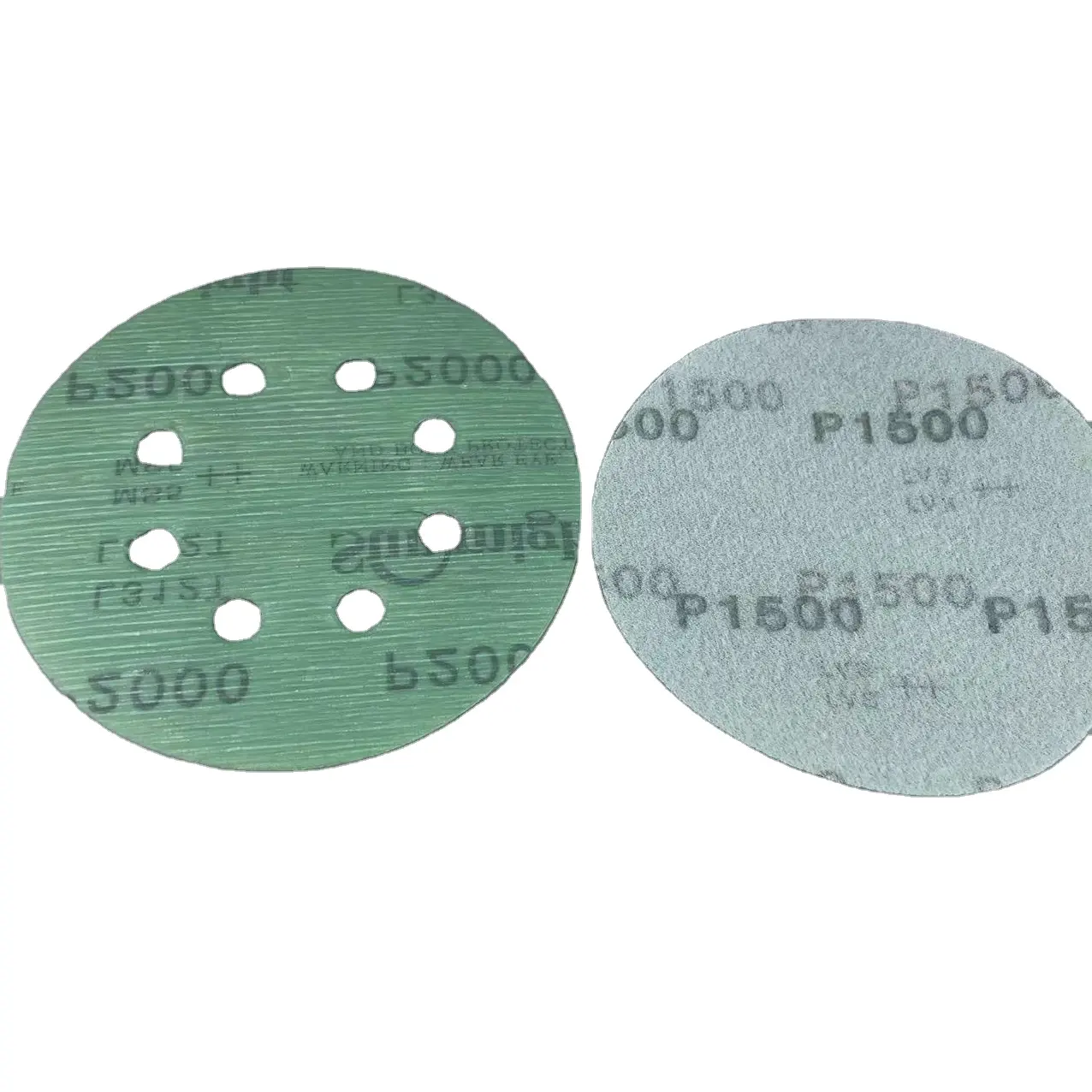 Sun Might L312T+ 5'' 6'' Aluminium Oxide Green Round PET Film Sanding Disk Sanding Disc Abrasive Disc