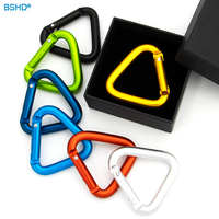 Prêt à expédier en gros – Mousqueton triangulaire de 50 mm pour sacs, en alliage d'aluminium, porte-clés pour camping et randonnée