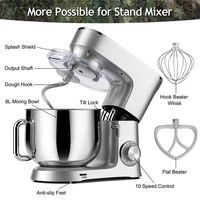 Mélangeur sur pied domestique 2023, OEM 6,5l, mélangeur de pâte à pain et de gâteau, appareil de cuisine domestique électrique planétaire, mélangeur d'aliments