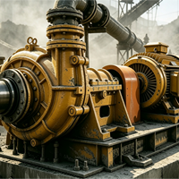 Pompe centrifuge robuste pour boues minières, destinée à la transformation des minerais